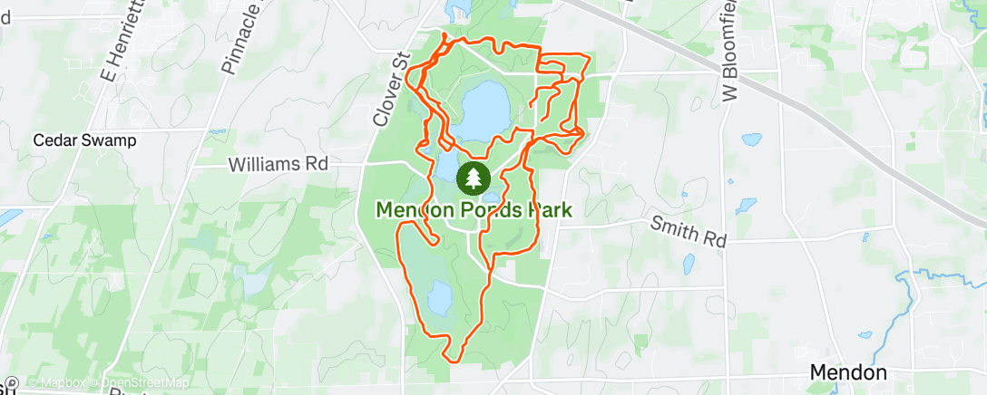 Map of the activity, Lunch Trail Run