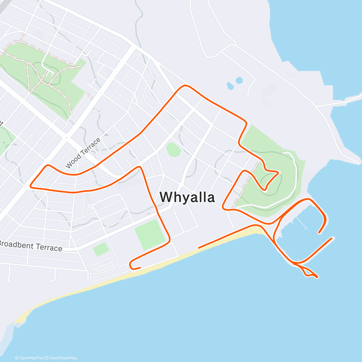 Map of the activity, Lunch Run