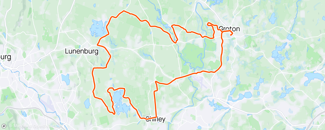 Map of the activity, NVP "Lost in Shirley" Ride