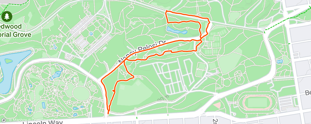 Map of the activity, Afternoon Walk