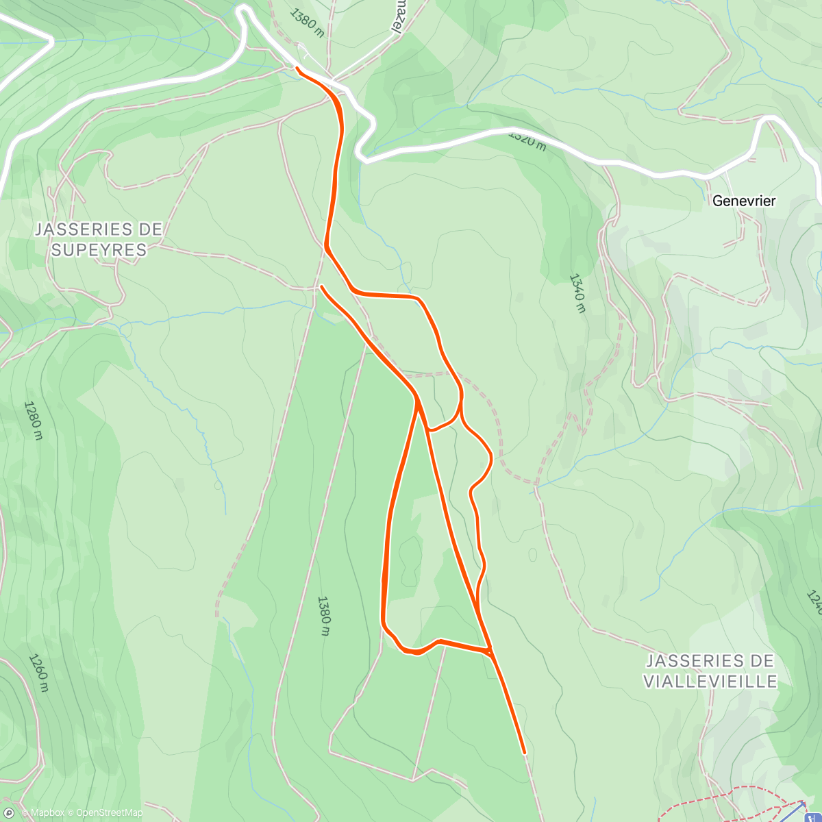 Map of the activity, Ski nordique dans l'après-midi