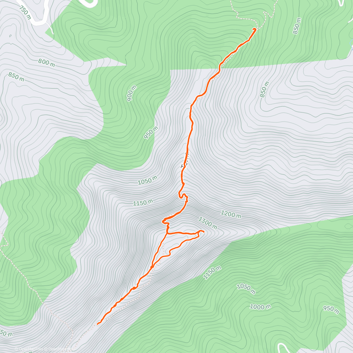 Map of the activity, 2 Loops of Torna Fort