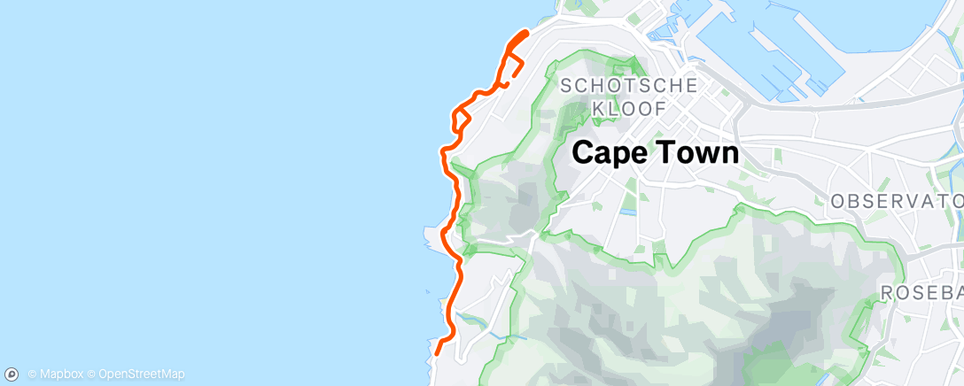 Map of the activity, Tempo fartleks