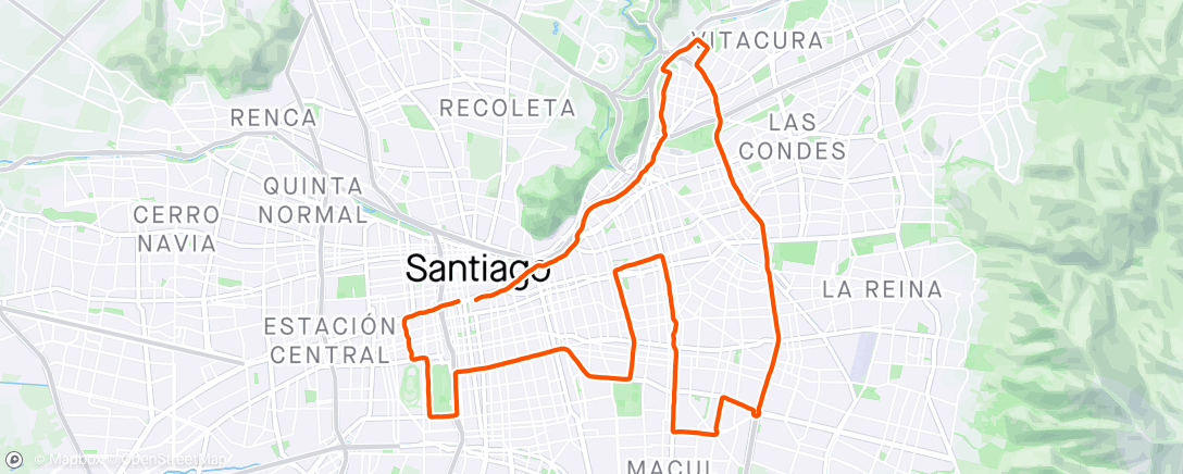 Carte de l'activité Maratón de Santiago 2024