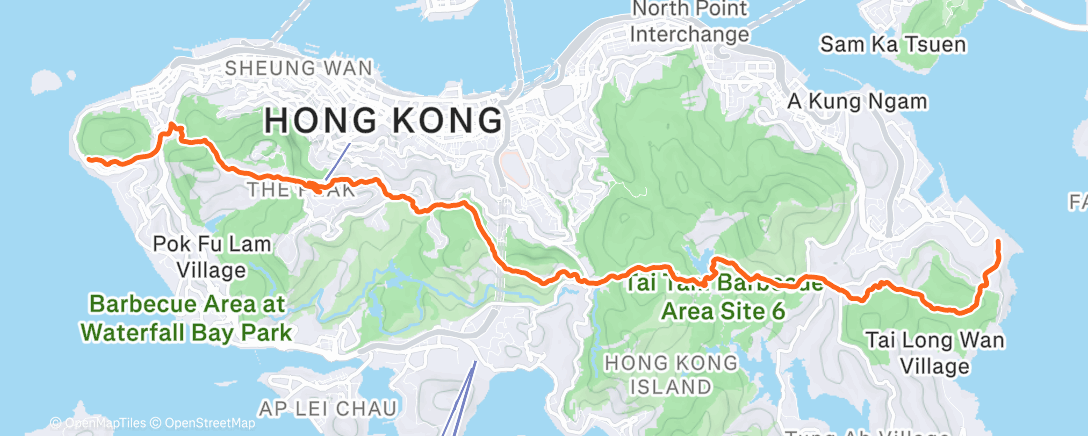 Map of the activity, Morning Trail Run