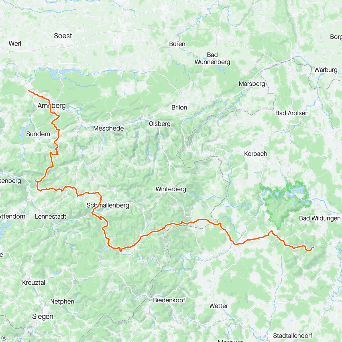 Mapa de la actividad, Wasserkuppe-Superrandonnée Tag 3