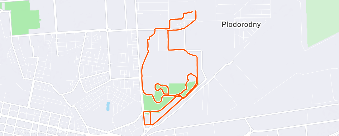 Map of the activity, Дневной забег
