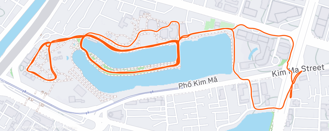 Map of the activity, Afternoon Run