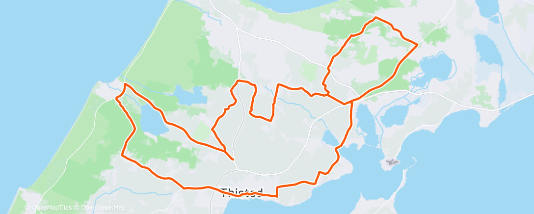 Map of the activity, Cycling