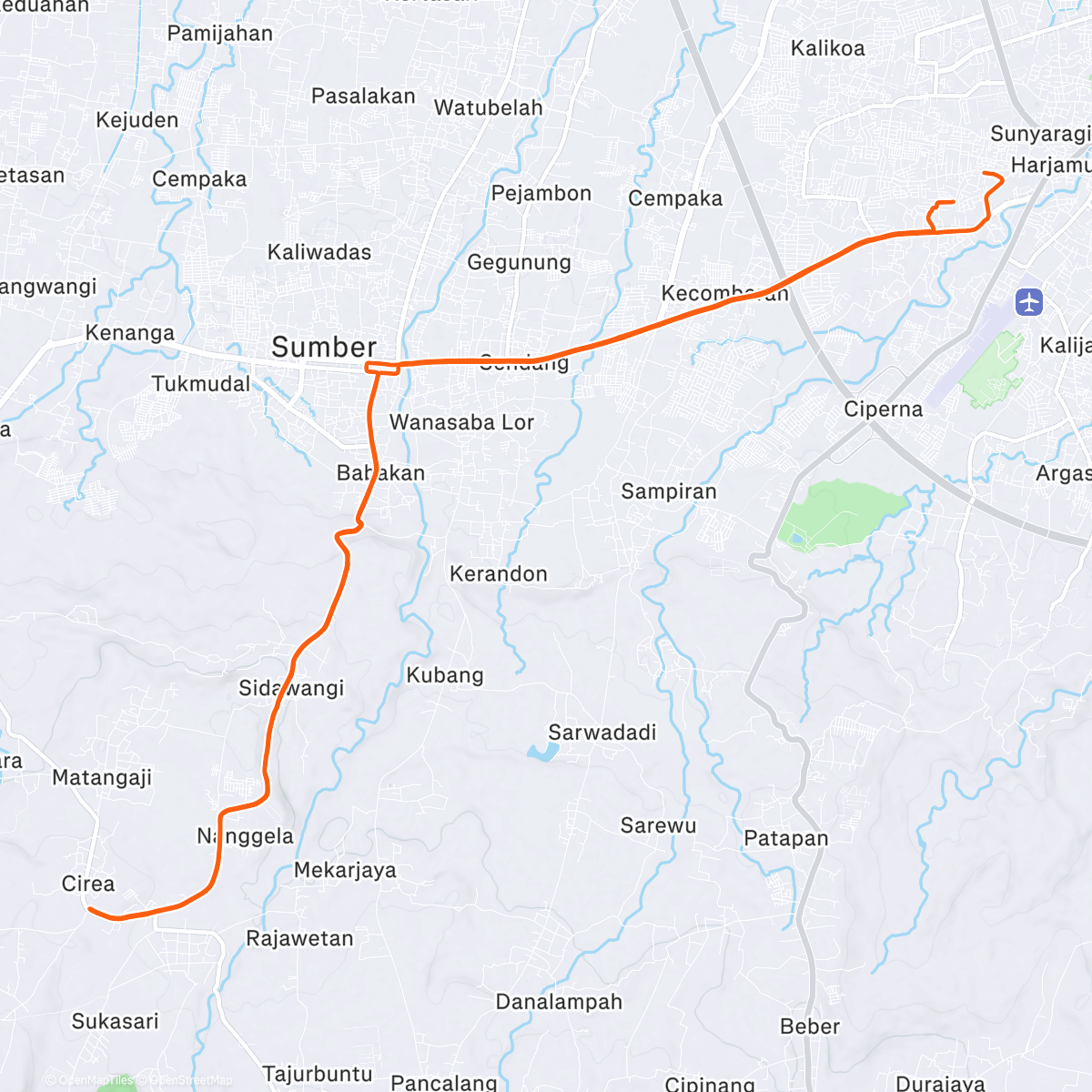 Map of the activity, Nanjak tipis tipis