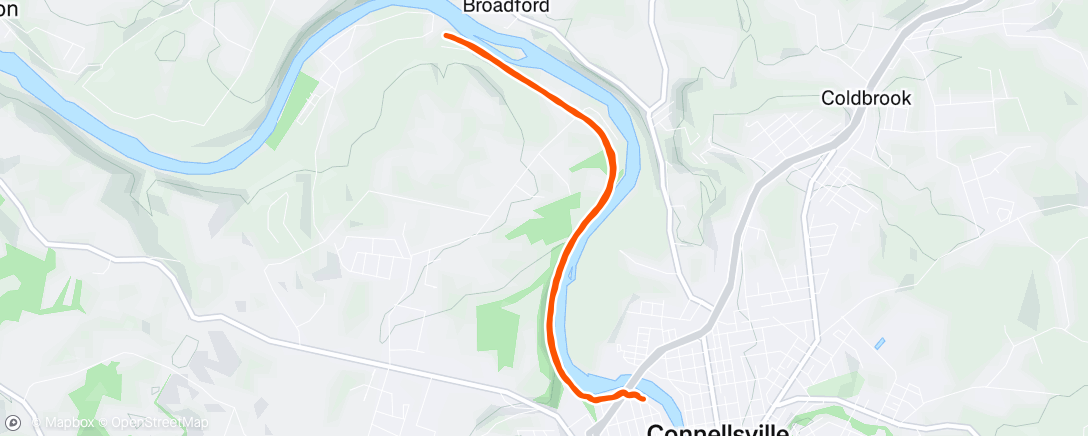 Map of the activity, yough trail