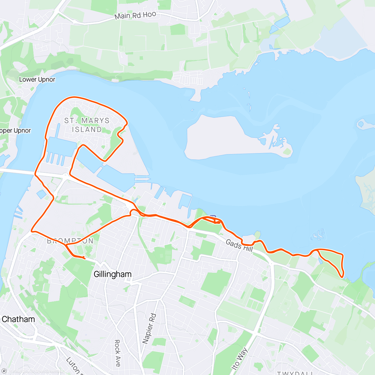 Map of the activity, Last long run before London Marathon