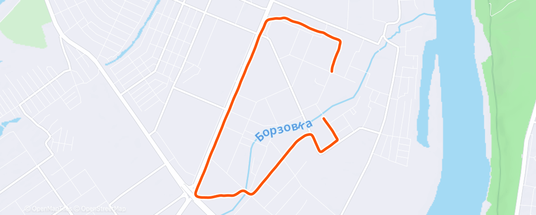 Map of the activity, Утренний забег