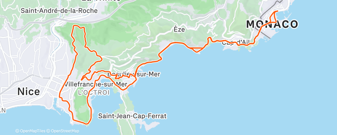 Map of the activity, Morning Ride