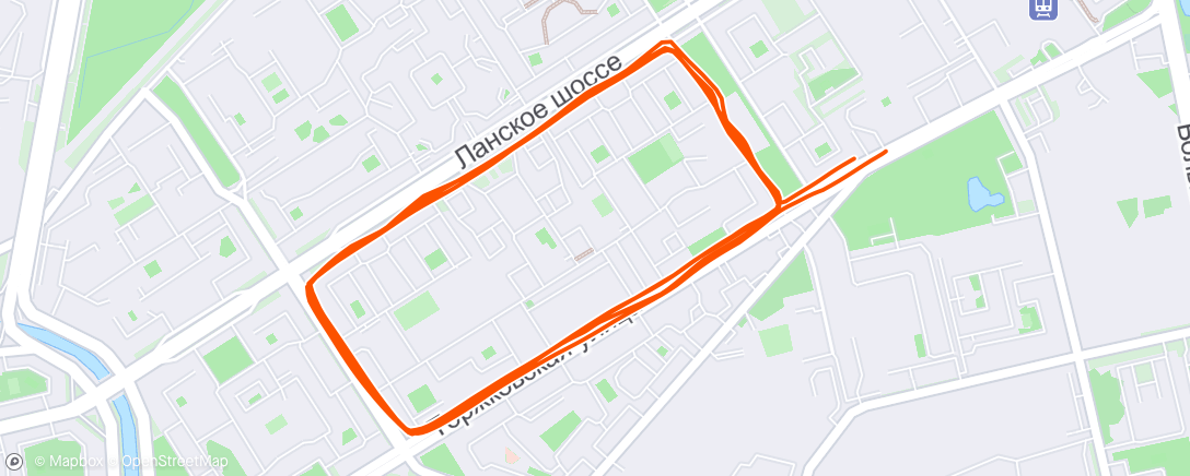 Map of the activity, Evening Run 12 по 1 мин