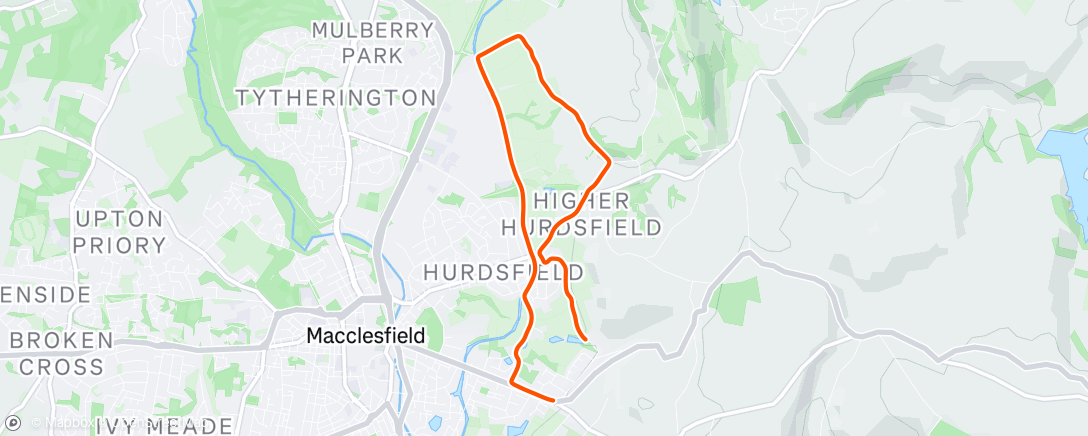 Map of the activity, Evening Trail Run