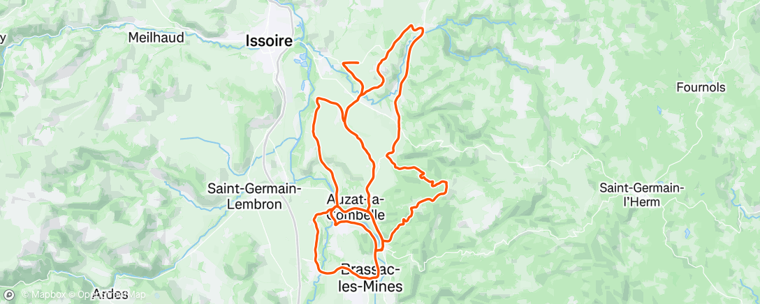 Map of the activity, Sortie vélo le matin