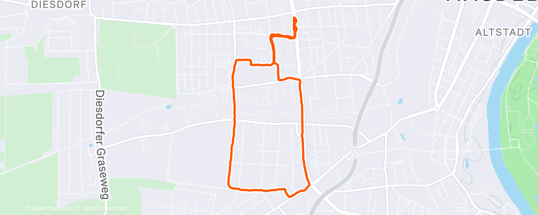 Map of the activity, Morning Run