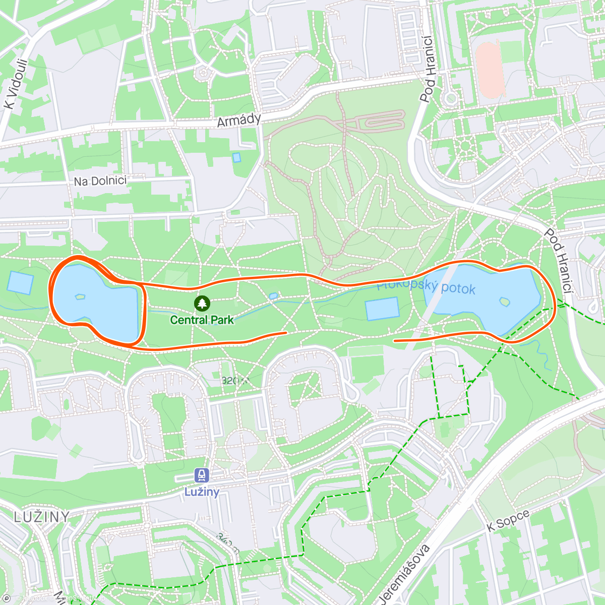 Map of the activity, První běh od operace