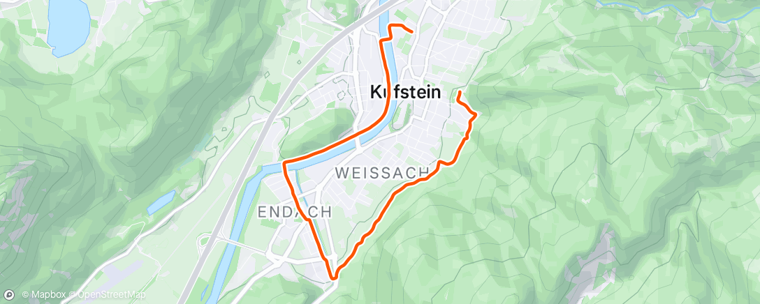 Map of the activity, Lauf am Morgen
