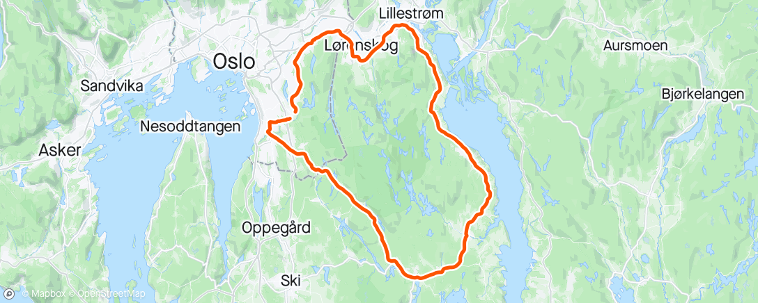 Mapa da atividade, Enebakk Rundt 2024