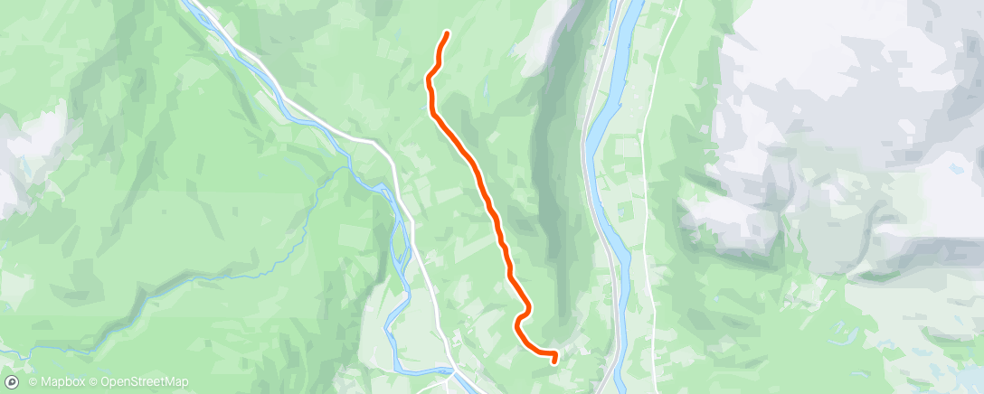 Map of the activity, Rolig løp innover skogsbilveien 🩵❄️