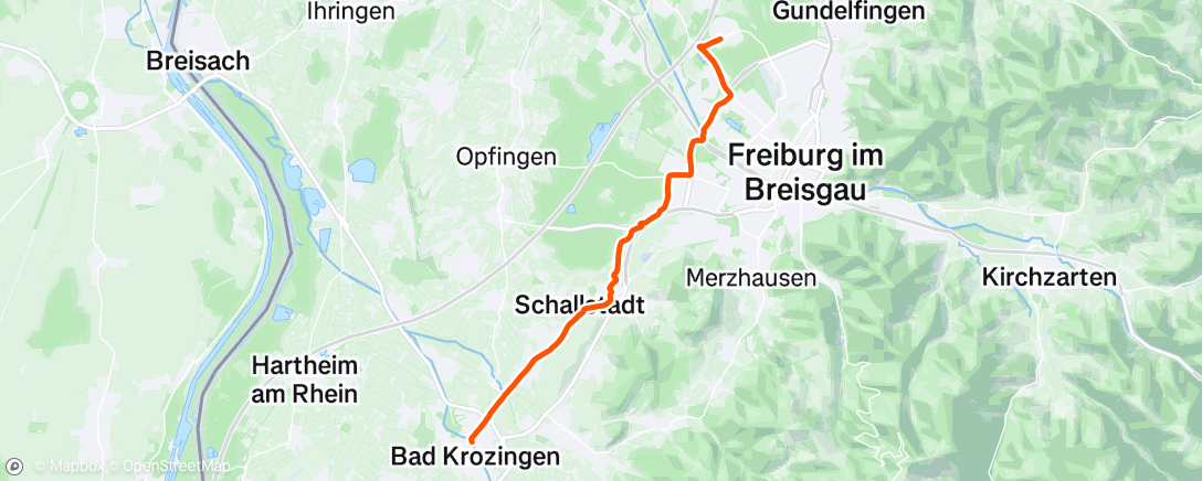 Map of the activity, Fahrt am Morgen