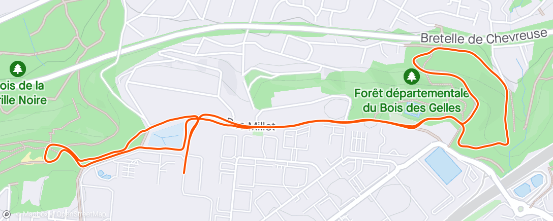 Karte der Aktivität „Course à pied en soirée”
