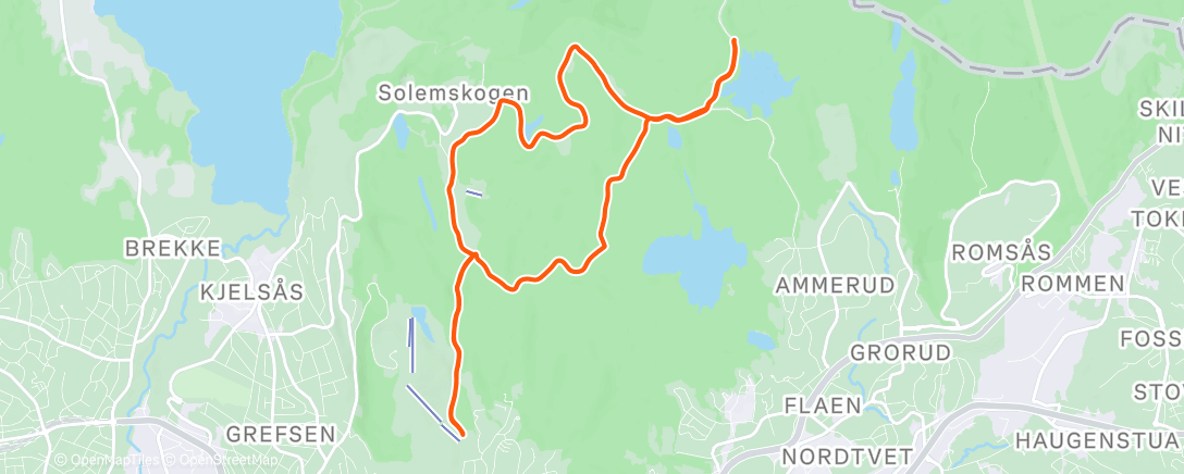 Map of the activity, Evenseterrunden skate