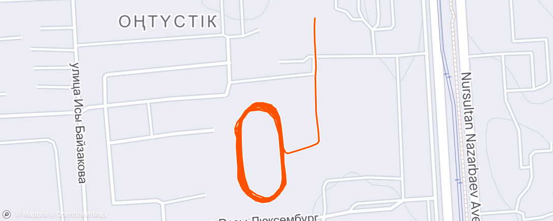 Map of the activity, Дневной забег