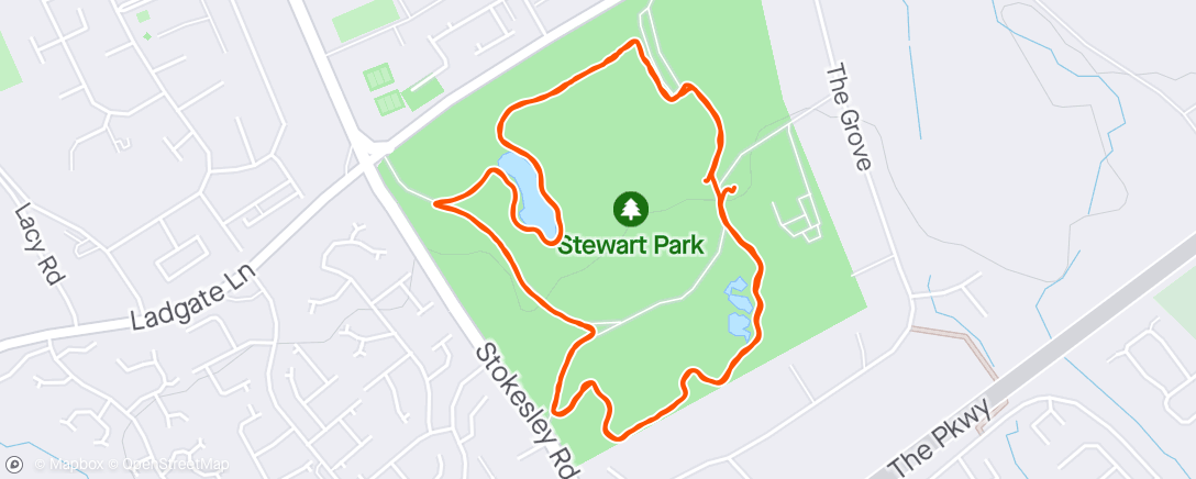 活动地图，Stewart’s park park run