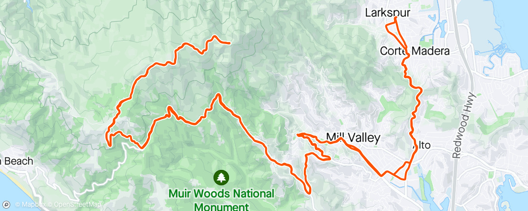 Mapa de la actividad (Morning lap up East Peak)