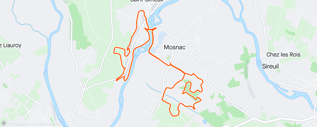 Карта физической активности (Trail la Mosnacotoise)