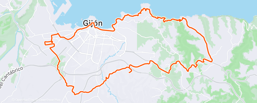 Mapa de la actividad (Bicicleta por la mañana)