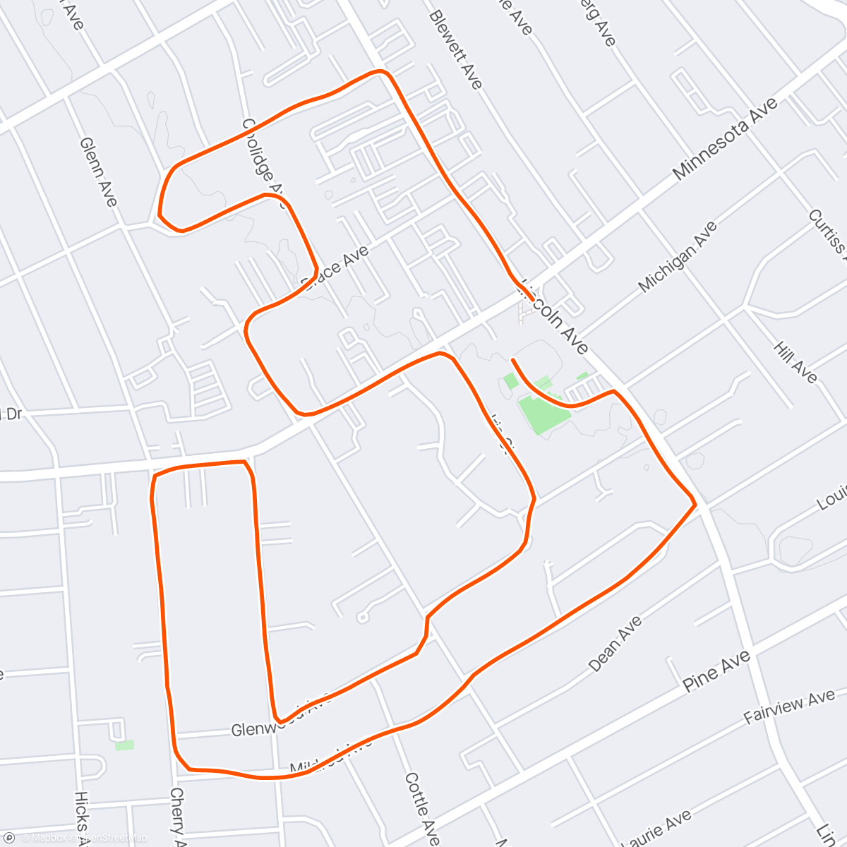 Map of the activity, Willow Glen 5K 2024
