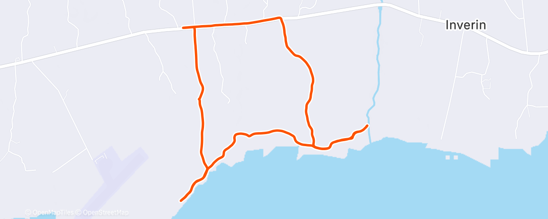 Map of the activity, Afternoon Trail Run