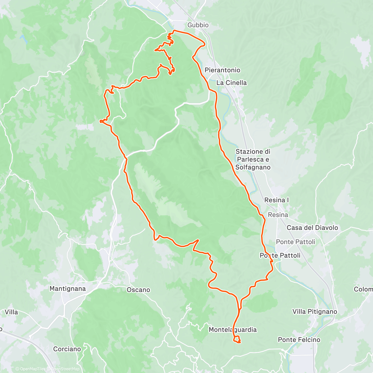Map of the activity, Eremo di Monte Colognola con Marco e Simone 🚴👍