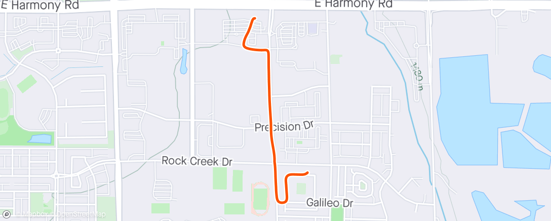Map of the activity, So my 4th day in a row ride was home from the bar... don't be too judgie with the kudos.