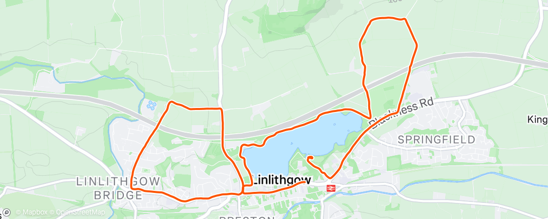 Map of the activity, Linlithgow 10k