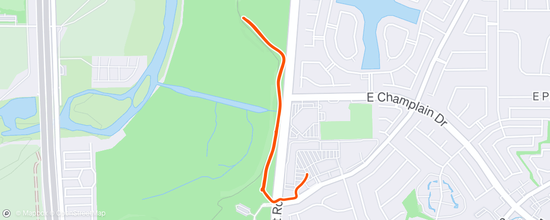 Map of the activity, Morning Run