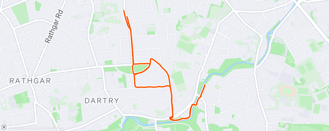 Map of the activity, Morning Run