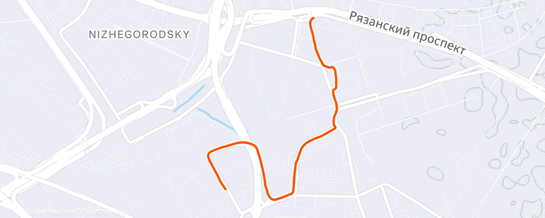 Map of the activity, Вечерний велозаезд