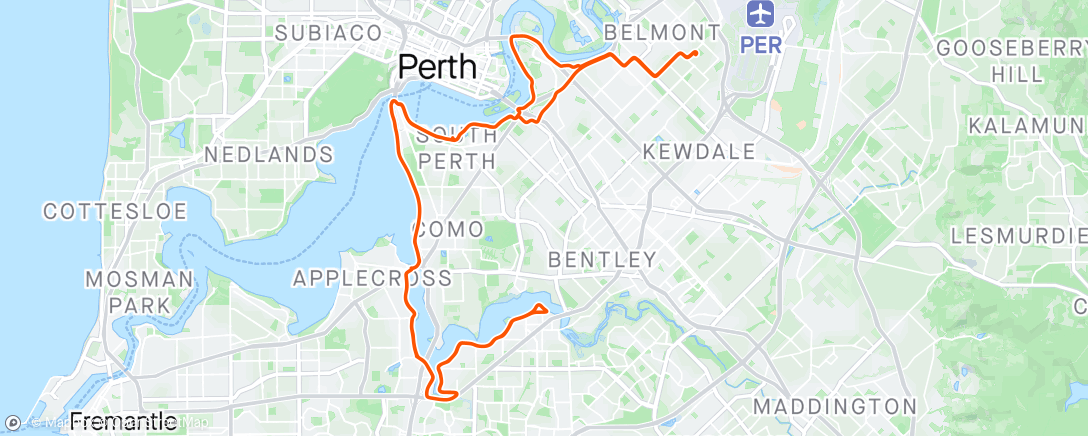 Map of the activity, Nice morning ride with Katie.