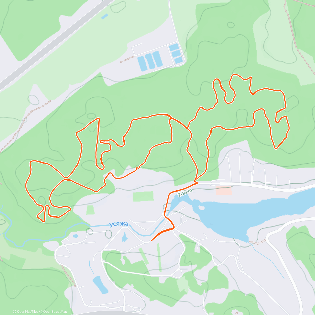Map of the activity, Lunch Run