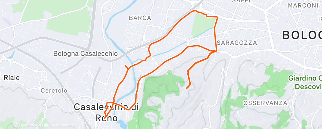 Map of the activity, Morning Ride