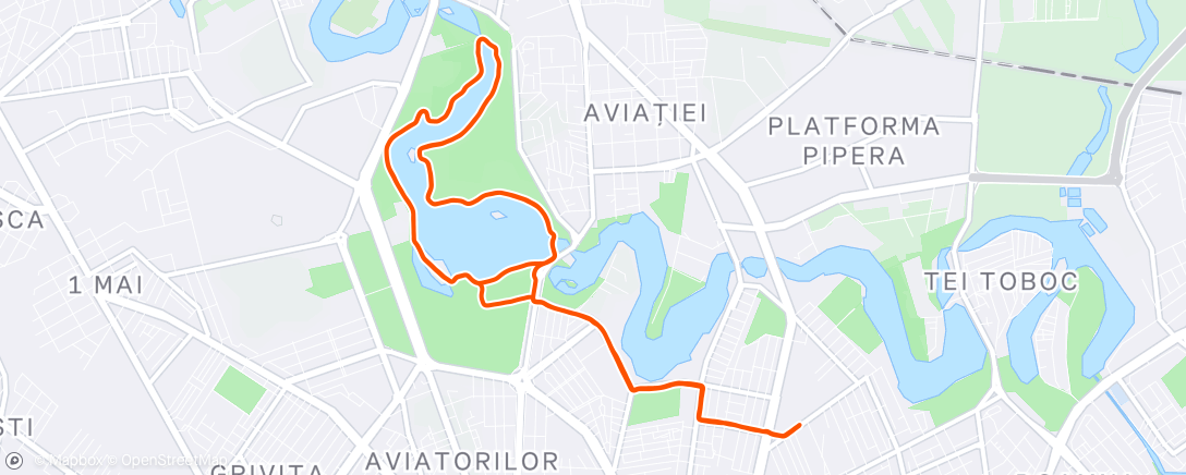 Map of the activity, Morning Run