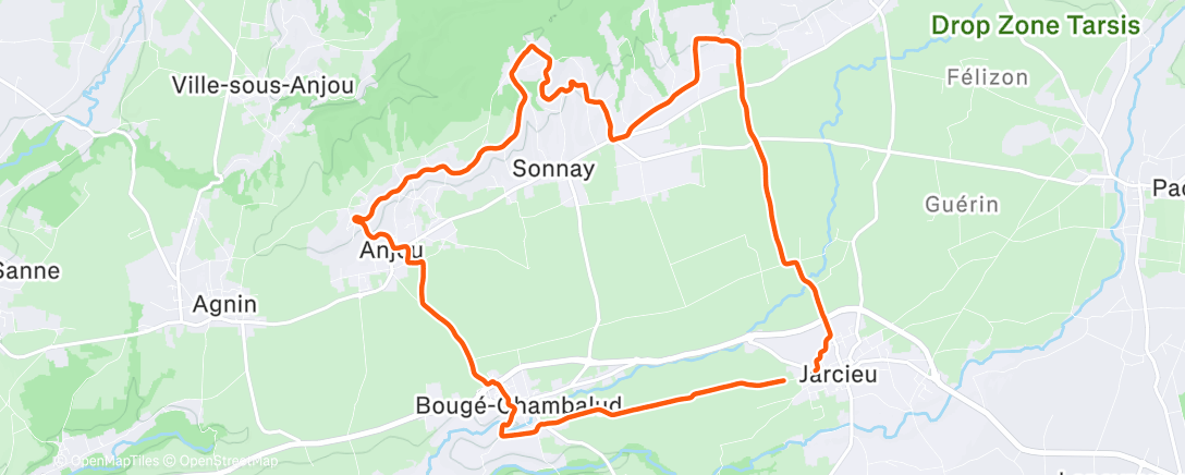 Map of the activity, Morning Run