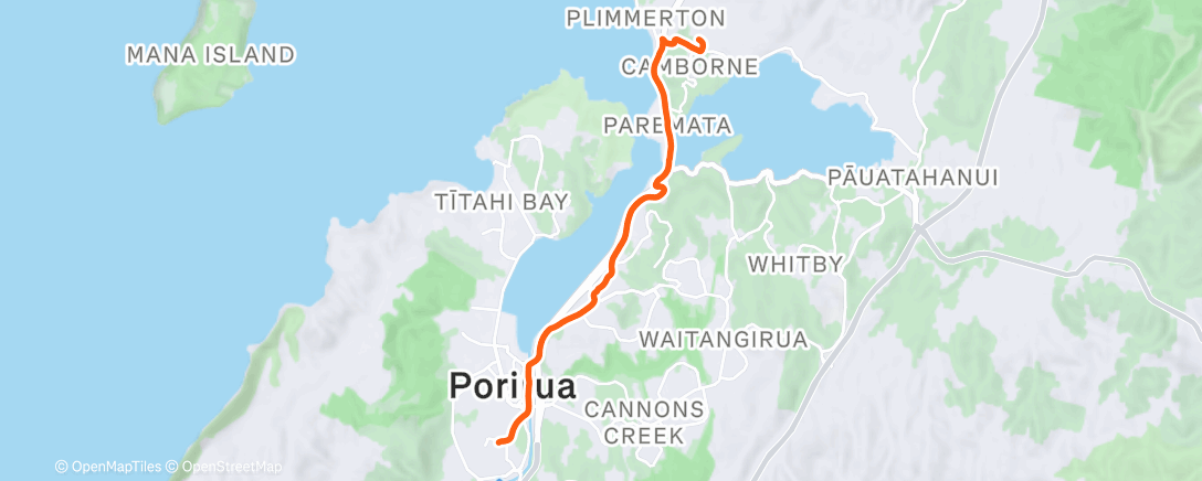 Map of the activity, Evening Run