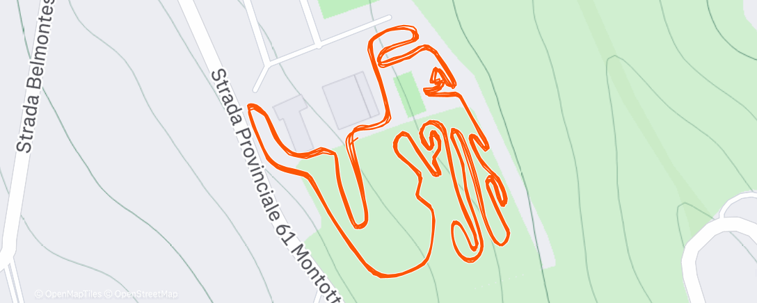Map of the activity, Sessione di mountain biking mattutina