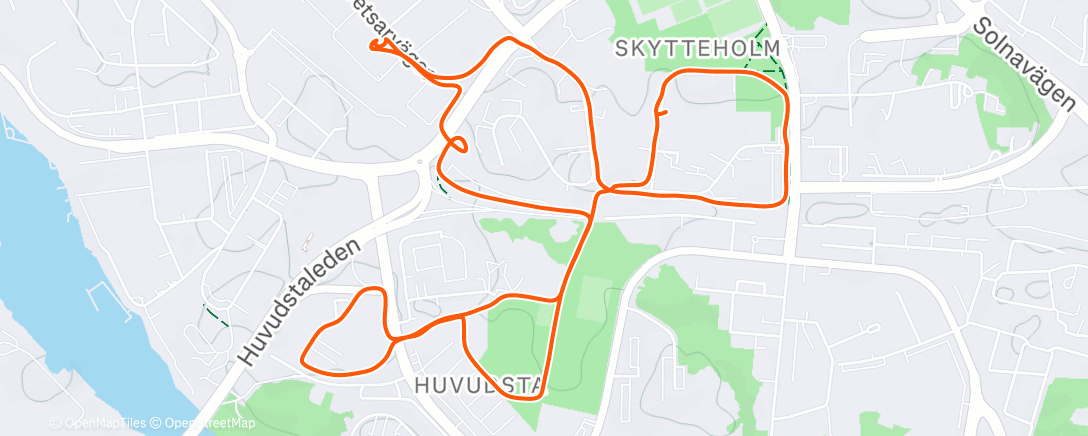 Map of the activity, Recovery walk